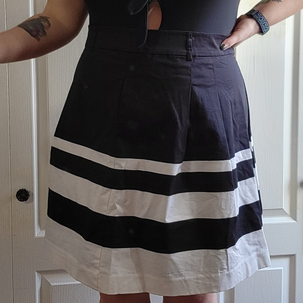Black and White Tennis Skirt